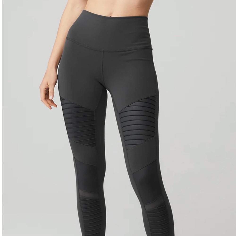 Alo High-Waisted Moto Leggings, Size Small